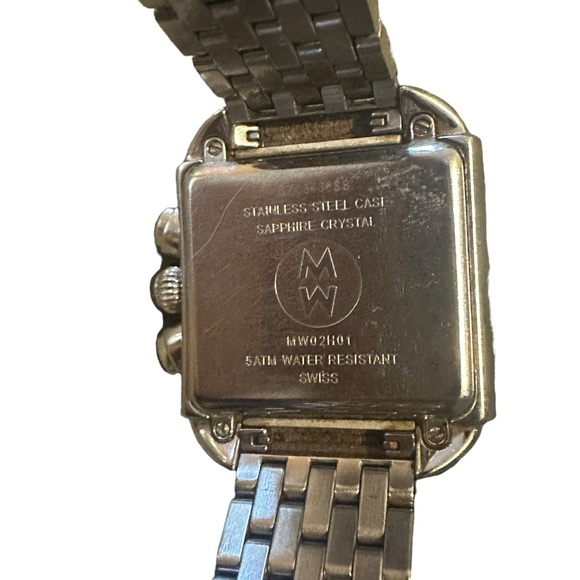 MICHELE Urban Stainless Steel Diamond Quartz Wrist Watch - Picture 6 of 7